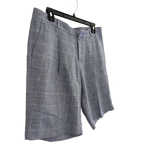 Banana Republic Linen Blend Windowpane Coastal Shorts Size 8 - Picture 8 of 8